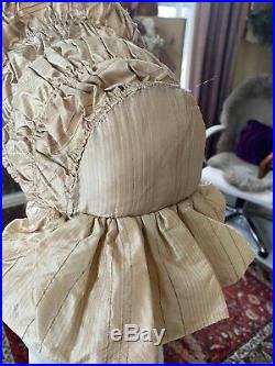 French Silk Wire 1860 Victorian Civil War Era Antique Ladies Vintage Bonnet Hat