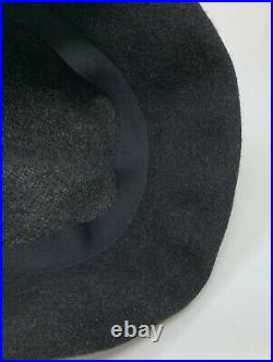 GIVENCHY Vintage Logo Monogram Bucket Hat Wool Gray Black Made in Japan