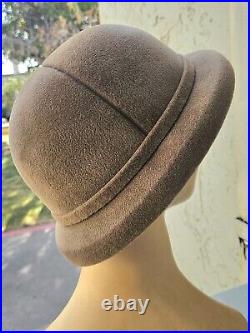 GORGEOUS GUCCI Vintage 1970s RARE COLLECTIBLE Cocoa Felt Wool Hat