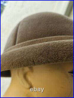 GORGEOUS GUCCI Vintage 1970s RARE COLLECTIBLE Cocoa Felt Wool Hat