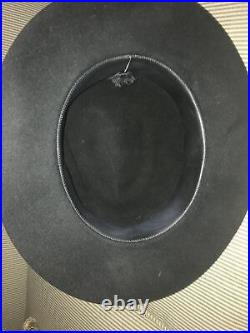 GUCCI BLACK FELT HAT MADE IN ITALY VINTAGE SZ 58 or 7 1/8