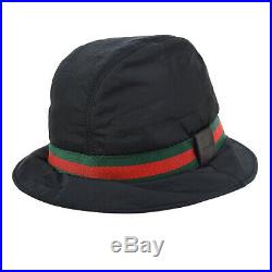 GUCCI Shelly Line Women's Hat Black Italy #XL Authentic Vintage AK42753