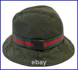 GUCCI Vintage Shelly Line Bucket Hat Color Green Size L