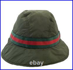 GUCCI Vintage Shelly Line Bucket Hat Color Green Size L