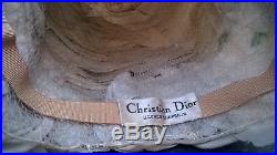 Genuine original 1950's silk beehive turban hat Christian Dior Licence Chapeaux