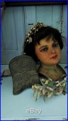 Gorgeous, antique victorian Riegelhaube, Headdress Bonnet, Germany