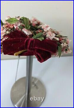 Gottlieb New York Mildred Of Mae Laskey Flat Headpiece Fashionista Floral Cap