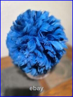 Grandma's VINTAGE BLUE FEATHER HAT