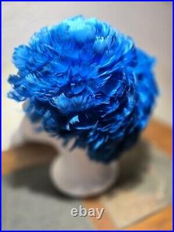 Grandma's VINTAGE BLUE FEATHER HAT