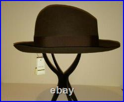 Gucci Tobacco Felt Hat Made In Italy Vintage Still Nwt Sz 9