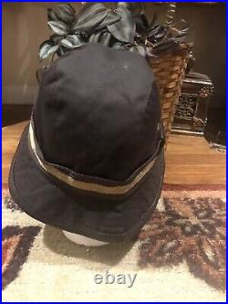 Gucci Vintage Bucket Hat WithLeather Trim