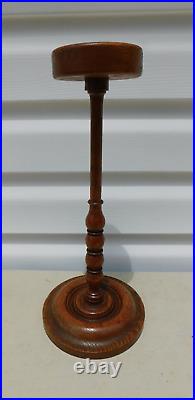 HAT WIG Antique Stand Wooden Oak 12 Display handmade Signed LH Rupp 1899 1210