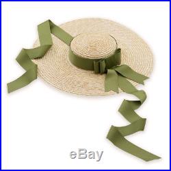 Hat Brim Large Beach Wide Sun Women Cap Wheat Straw Summer Vintage Ribbon Tie