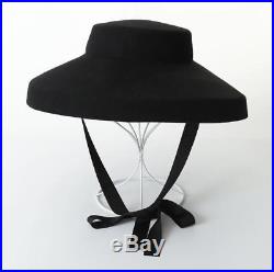 Hat Wide Brim Audrey Hepburn Fedoras Breakfast At Tiffany Elegant Wool Black