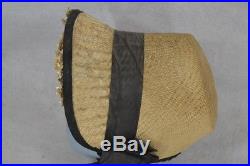 Hat bonnet straw Civil War Era natural rare antique original 1860
