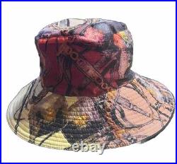 Hermes Multi Color Bucket Hat, Vintage, Size 58