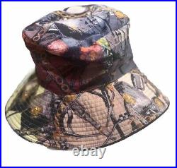 Hermes Multi Color Bucket Hat, Vintage, Size 58