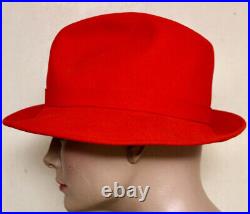 Irene of New York vintage women's hat orange felt