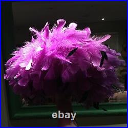 Jack McConnell Feather Purple Hat Vintage One owner Never Worn One of A Kind