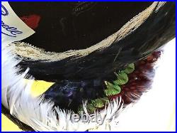 Jack McConnell New York Black Feather Hat Veg Women's Cap Excellent