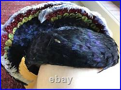 Jack McConnell New York Black Feather Hat Veg Women's Cap Excellent