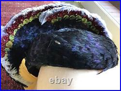 Jack McConnell New York Black Feather Hat Veg Women's Cap Excellent