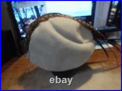 Jack McConnell Tan Feather Bollman Hat 100% Wool
