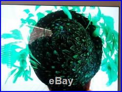 Jack McConnell VINTAGE HAT, Green Feathers, pheasant Wool. OFFERS CONSIDERED