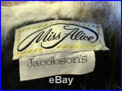 Jacobson's Miss Alice Genuine Fur Cossack Ushanka Style Hat Russian Silver