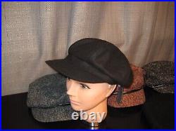 LOT OF 7 Scala Womens newsboy hat Cap