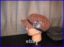 LOT OF 7 Scala Womens newsboy hat Cap