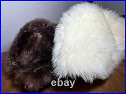 LOT of 2- Womens Vintage Winter Hat Dyed Lamb Fur Made In Italy