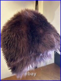 LOT of 2- Womens Vintage Winter Hat Dyed Lamb Fur Made In Italy