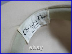 Large Vintage Christian Dior Chapeaux Feathered Hat with Original Plastic Shaper