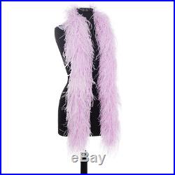 Lavender 8 Ply Ultra Ostrich Feather Boas Scarf 6 Feet Long Halloween