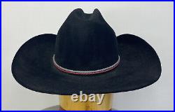Loretta Lynn's Wester Store Music City Black felt Cowboy Western Hat sz 7 1/4
