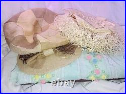 Lot Vintage Handmade Bridal Hat, Wedding, Nightie, Bonet MCM