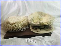 Lot Vintage Handmade Bridal Hat, Wedding, Nightie, Bonet MCM
