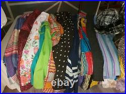 Lot of 100 vintage Womens Clothing Hats Dresses Purse Leather Suade Swimsuit