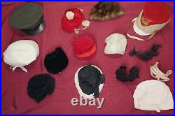 Lot of 24 Vintage 1920's-1970's Hats and Headpieces Fascinators WW I/II