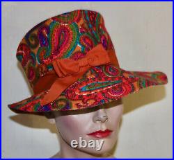 Marché Exclusive vintage paisley mod psychedelic hat 22