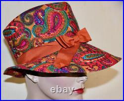 Marché Exclusive vintage paisley mod psychedelic hat 22