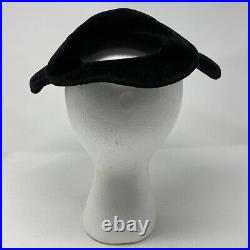 Milgrim Vintage Black Velvet Handmaid's Tale Hat 1940s 1950s Halloween Costume