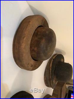 Millinery Hat Blocks Molds Vintage Antiques Lot Mens Womens Incredible Lot