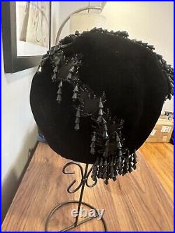 Miss Dior Vintage Beaded Velvet Cloche