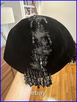 Miss Dior Vintage Beaded Velvet Cloche