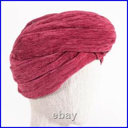 NEW $650 GUCCI Pink Fuchsia Velvet HOLLYWOOD VINTAGE Turban Knot HEADBAND HAT