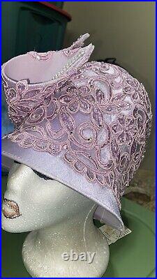 NWT Gorgeous Lavender Dress/Church Hat By Mr. Song