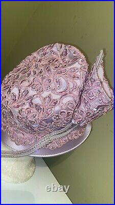 NWT Gorgeous Lavender Dress/Church Hat By Mr. Song