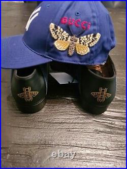 NWT Gucci NY Yankees Cap With Butterfly Embroidery Blue U Size 57-61 cm